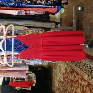 💕😊 Adorable red Saints and Hearts sundress